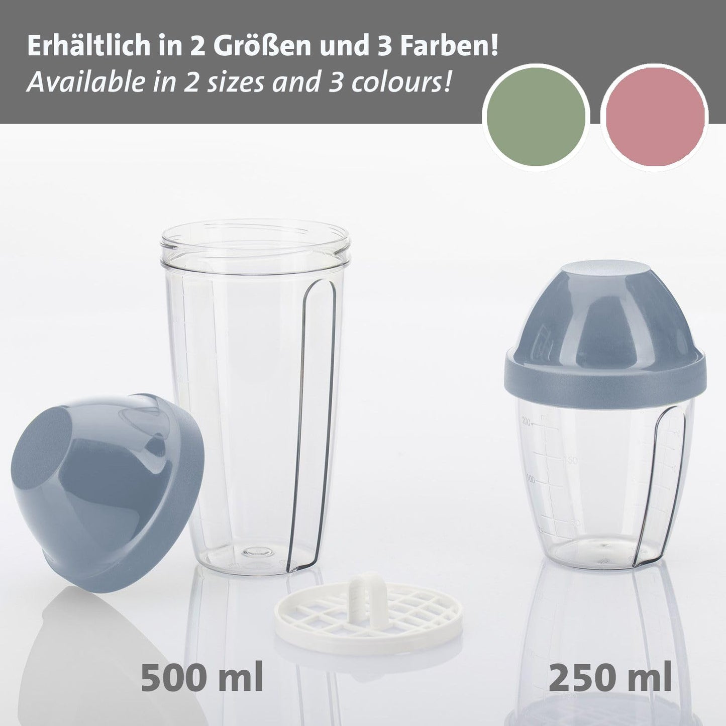 Westmark Mixbecher 250ml mit Mixscheibe Klar Blau