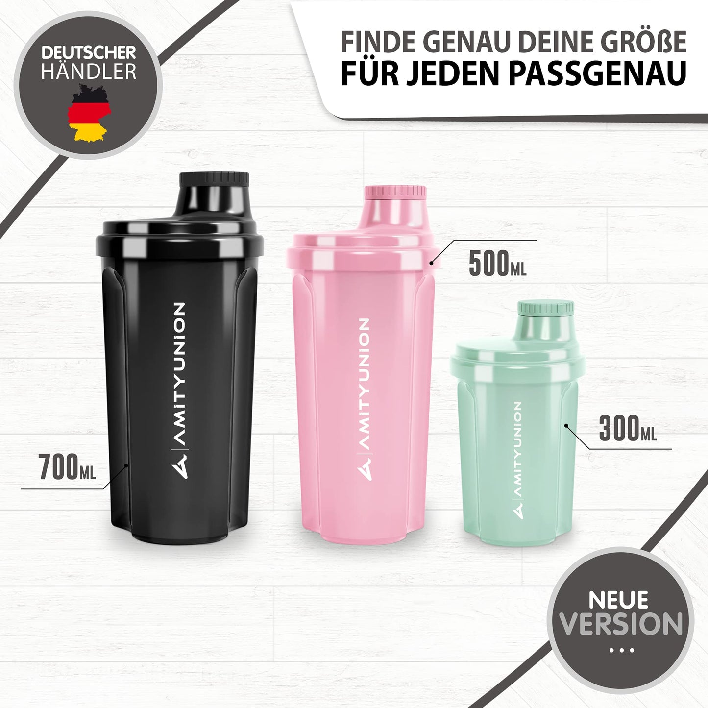 Proteinshaker Heaven 500ml auslaufsicher mit Sieb