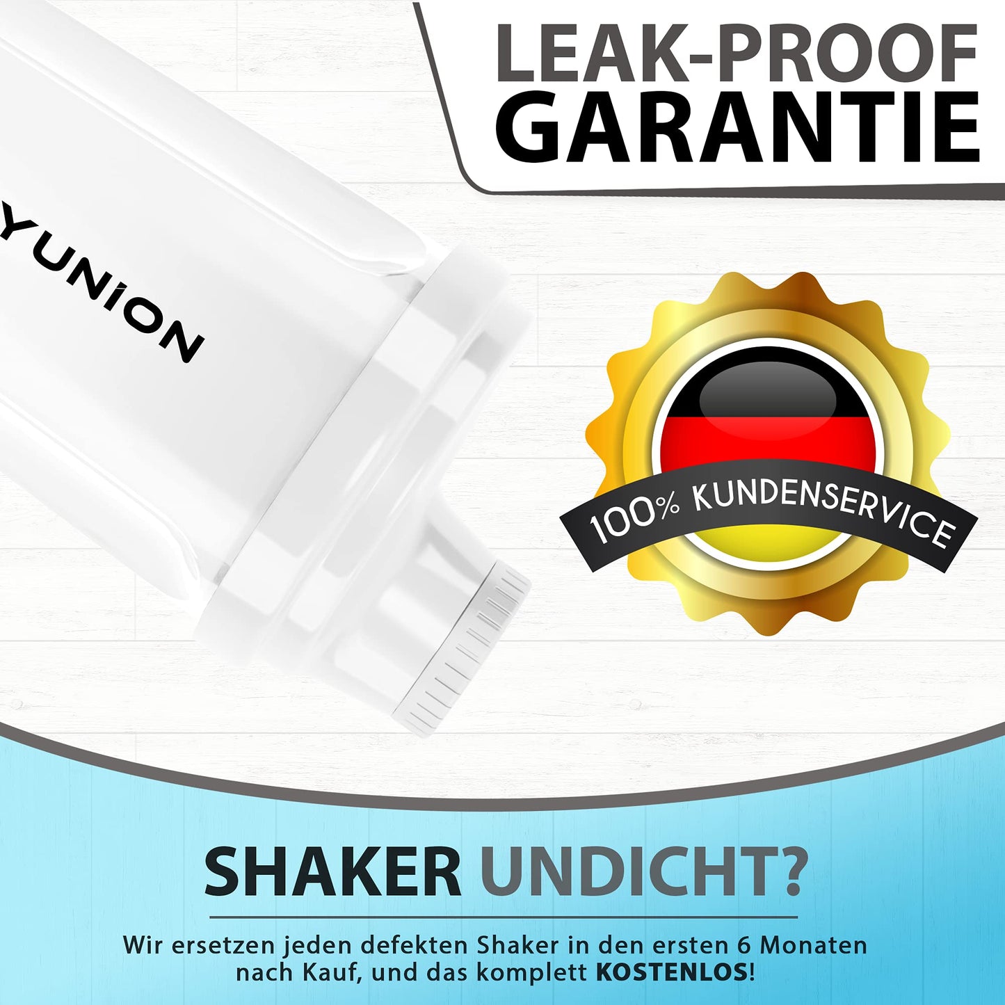 Proteinshaker Heaven 500ml auslaufsicher mit Sieb